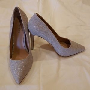 Call It Spring Pewter Glittery Pumps